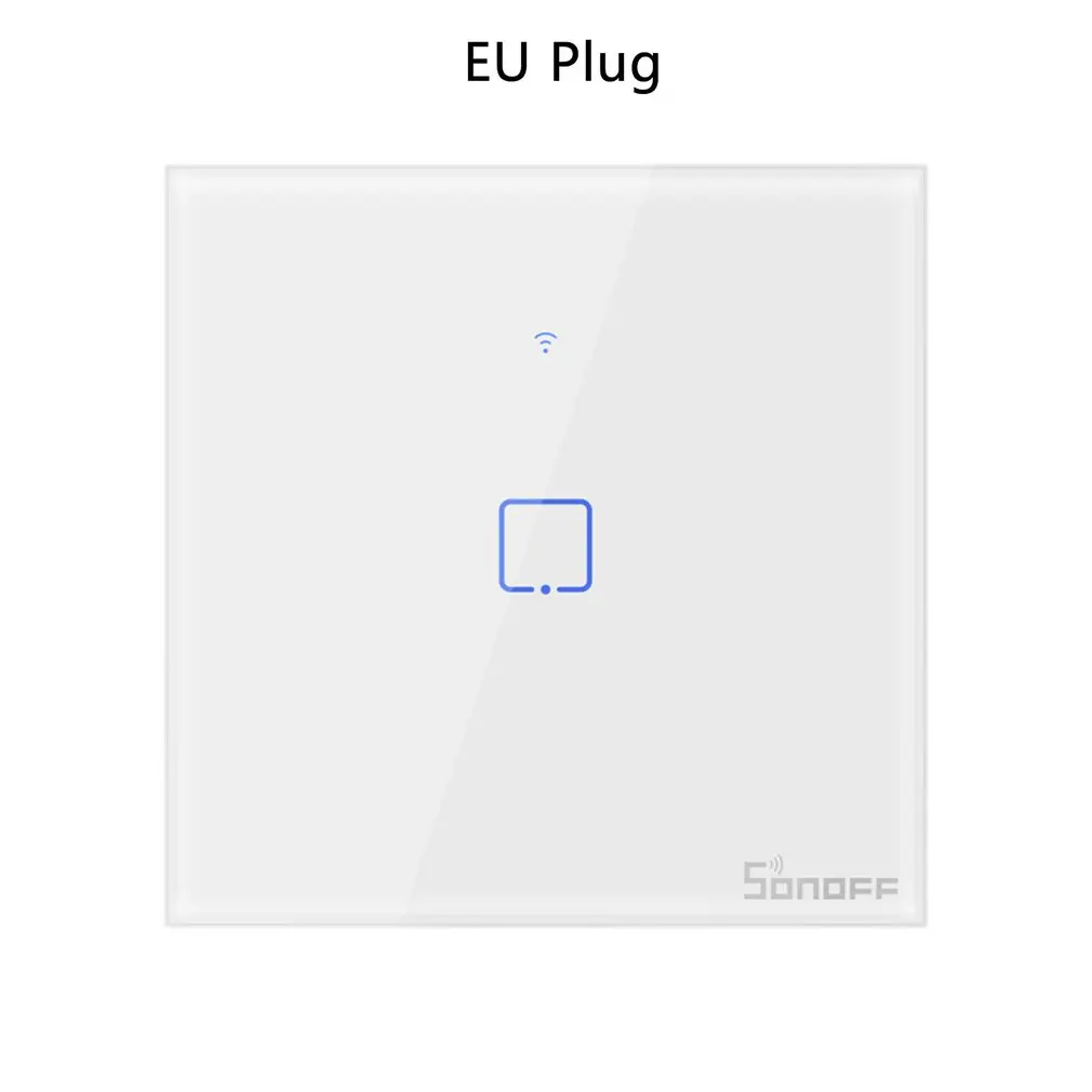T0/T1/T2/T3 штепсельная вилка европейского стандарта TX Wifi сенсорный настенный выключатель света Беспроводной переключатель умный дом пульт дистанционного управления 1/2/3 голоса/APP пульт дистанционного управления Управление с Alexa Google