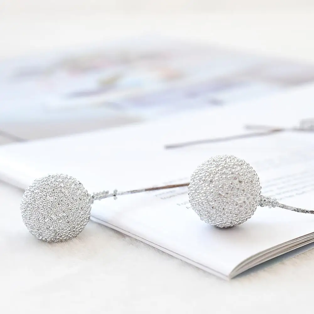 Small Artificial Flower Fruit Cherry Christmas Plastic Pearl Berries For Wedding Gift Wreaths
