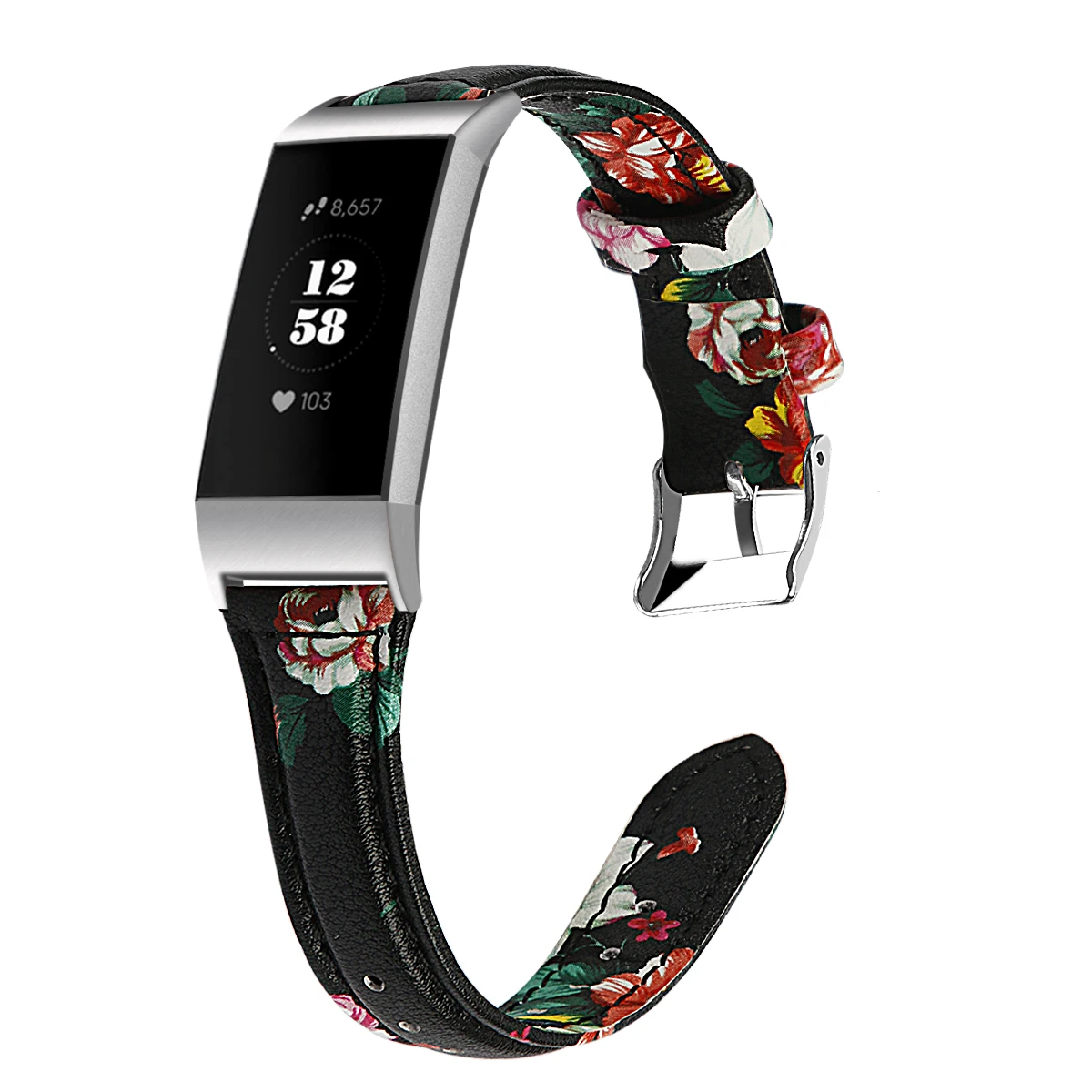 Браслет для Fitbit Charge 3 часы из натуральной кожи спортивный браслет ремешок для Fitbit Charge 3 Цветочный браслет с принтом