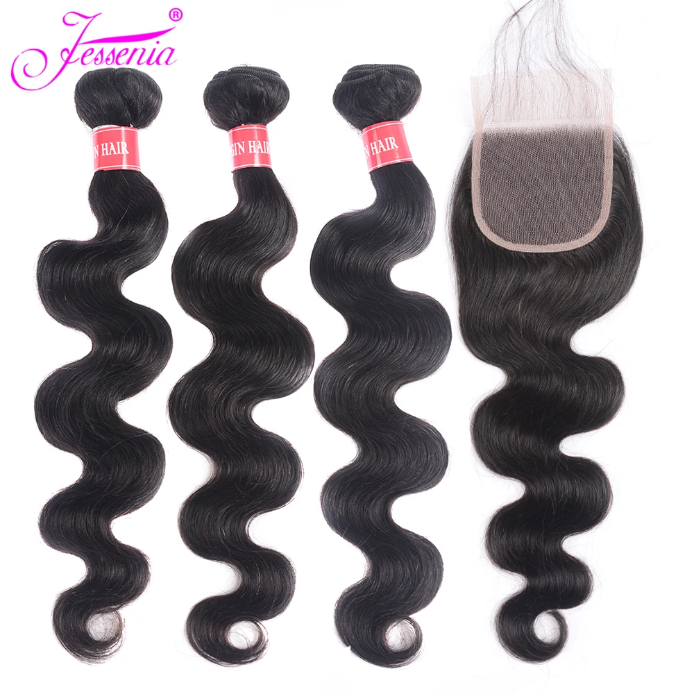 Body Wave Bundles With Closure Brazilian Hair Weave Bundles With