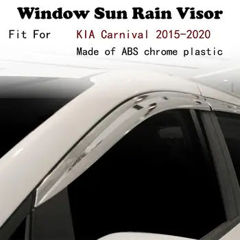

ABS Chrome plastic Window Visor Vent Shades Sun Rain Guard car accessories For KIA Carnival 2015-2020