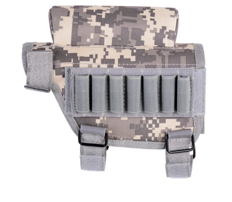 ACU Multifunction Outdoor Hunting Ammo Bags Cheek Rest Pouch Ammo Shells Reload Magazine Pouches Portable Tactical Bag - Color: ACU