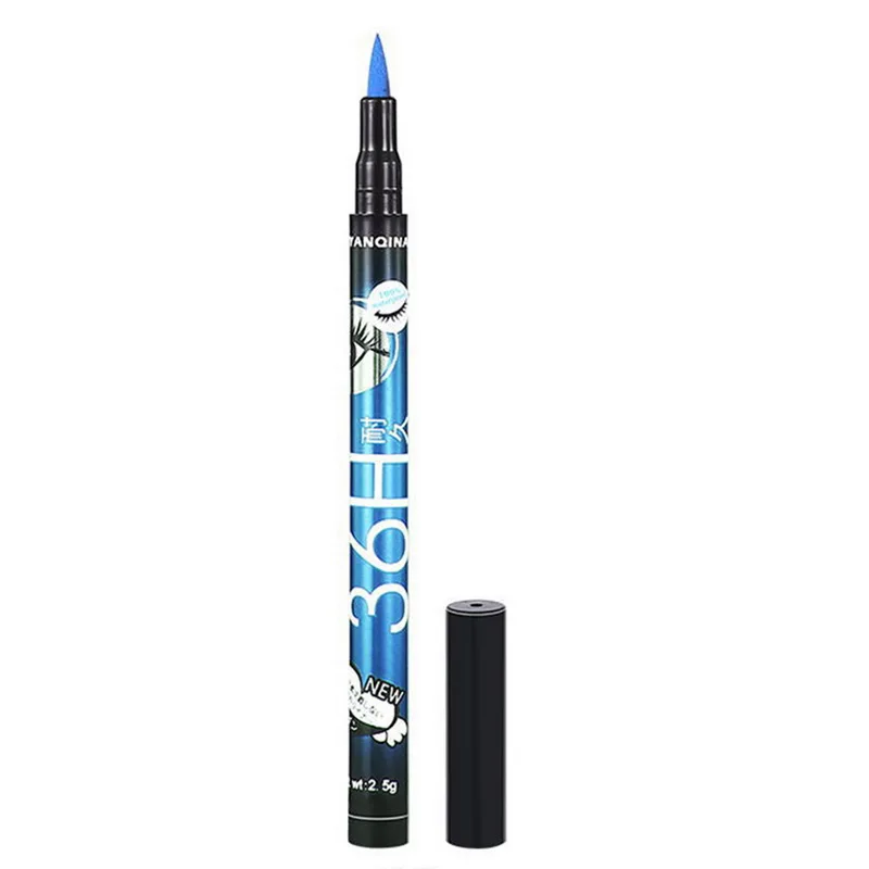 blue Жидкая Черная Подводка для глаз, стойкая, водостойкая, косметическая, для женщин, Easywear, подводка для глаз, карандаш, ручка, макияж, сексуальный инструмент для красоты - Цвет: blue