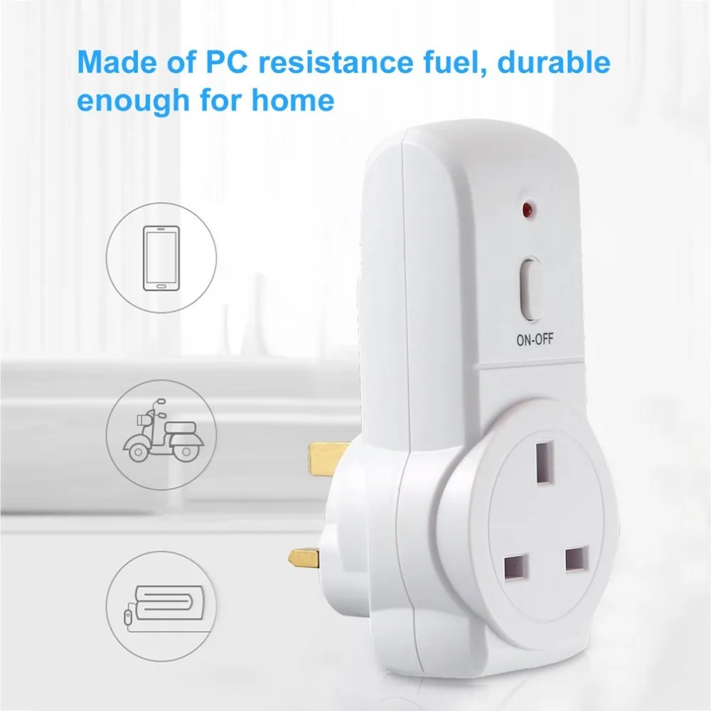 UK Plug таймер обратного отсчета переключатель умный переходник с дистанционным управлением-в розетке автоматическое отключение розетки автоматическое выключение электронного устройства