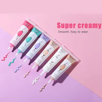 

6 Color Matte Eye Shadow Primer Eye Primer Strong Concealer Base Makeup Hold Cream 24h Long Lasting Waterproof Sweatproof Primer