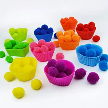 

Kid'S Funny Toys 300 Pcs Multi Colors Pompom Ball Craft Handmade Kids Toys Wedding Decor DIY Sewing Craft Supplies