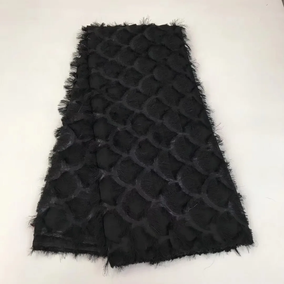 Стиль французская чистая кружевная ткань 3D цветок черная африканская Тюлевая Сетка кружевная ткань высокого качества африканская кружевная ткань J2153