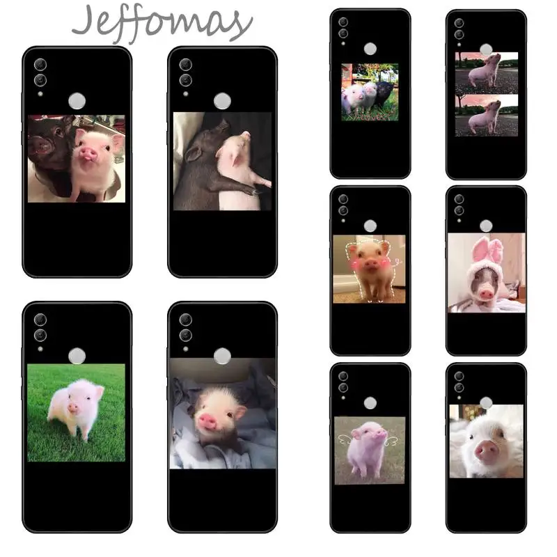 

Lovely Pet Pig Phone Case For Huawei Honor 7C 7A 8X 8A 9 10 10i Lite 20 NOVA 3i 3e