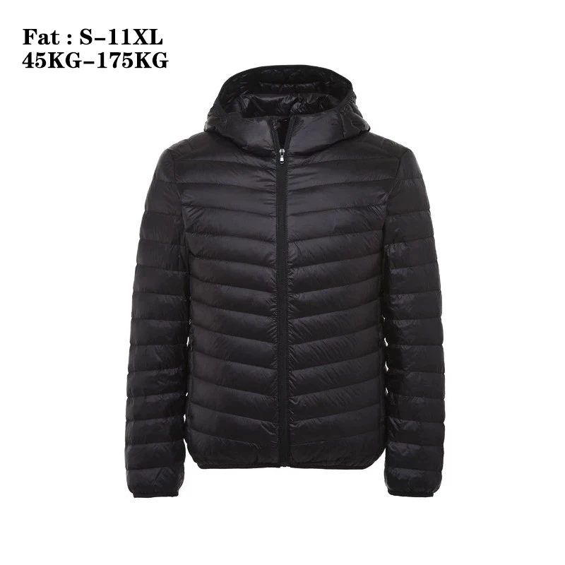 Mejor precio Abrigo de plumas con capucha para hombre, chaqueta ultraligera de talla grande 11XL 10XL 9XL, 90% dmx5MlkoVd3