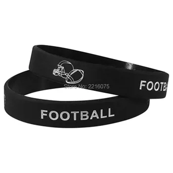 

300pcs Debossed Football wristband silicone bracelets free shipping by DHL A