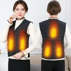 5 Areas Heated Heating Vest USB Charging Temperature Adjustments 5V Far Infrared heating Winter Warnth Vest