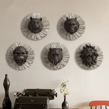 

Angry Animal Head Creative Resin Animal Head Wall Decoration Bear/ King Kong /Lion /Tiger/ Wolf Wall Hanging Ornaments Best Gift