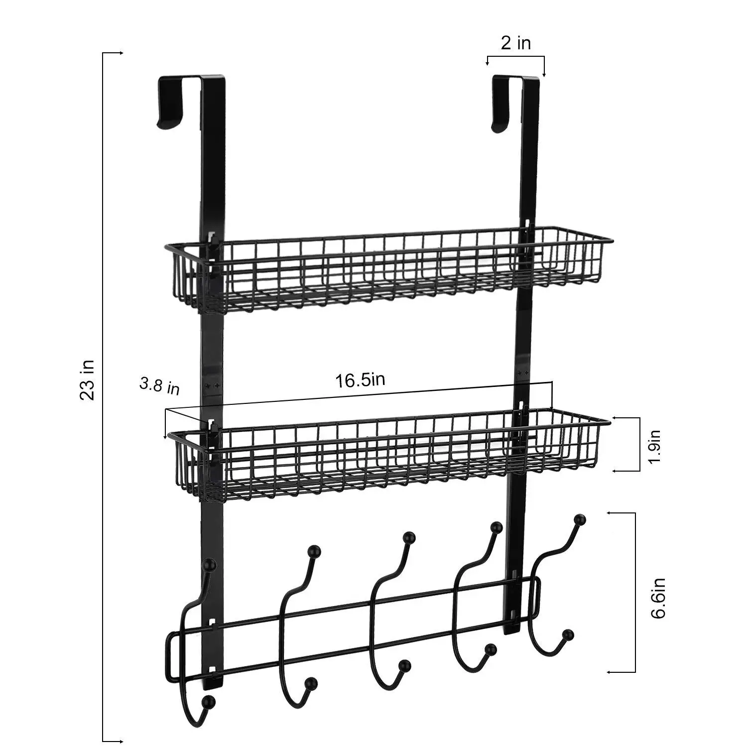 Door Behind The Hook Creative Seamless Hook Wrought Iron Detachable Door Back Free Hanging Clothes Rack Nail-free Door Hanging