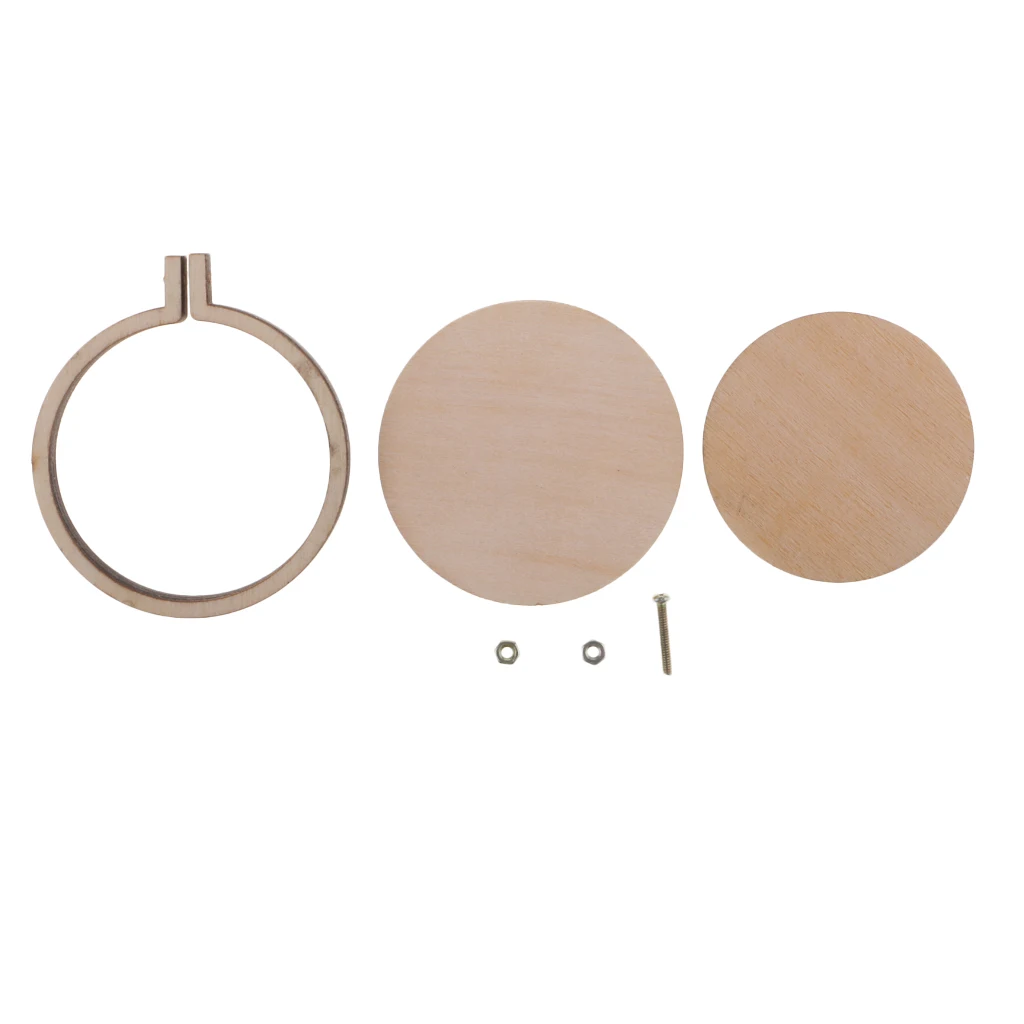 Round Mini Wooden Embroidered Hoop Frames for Crafts Accessories 44mm