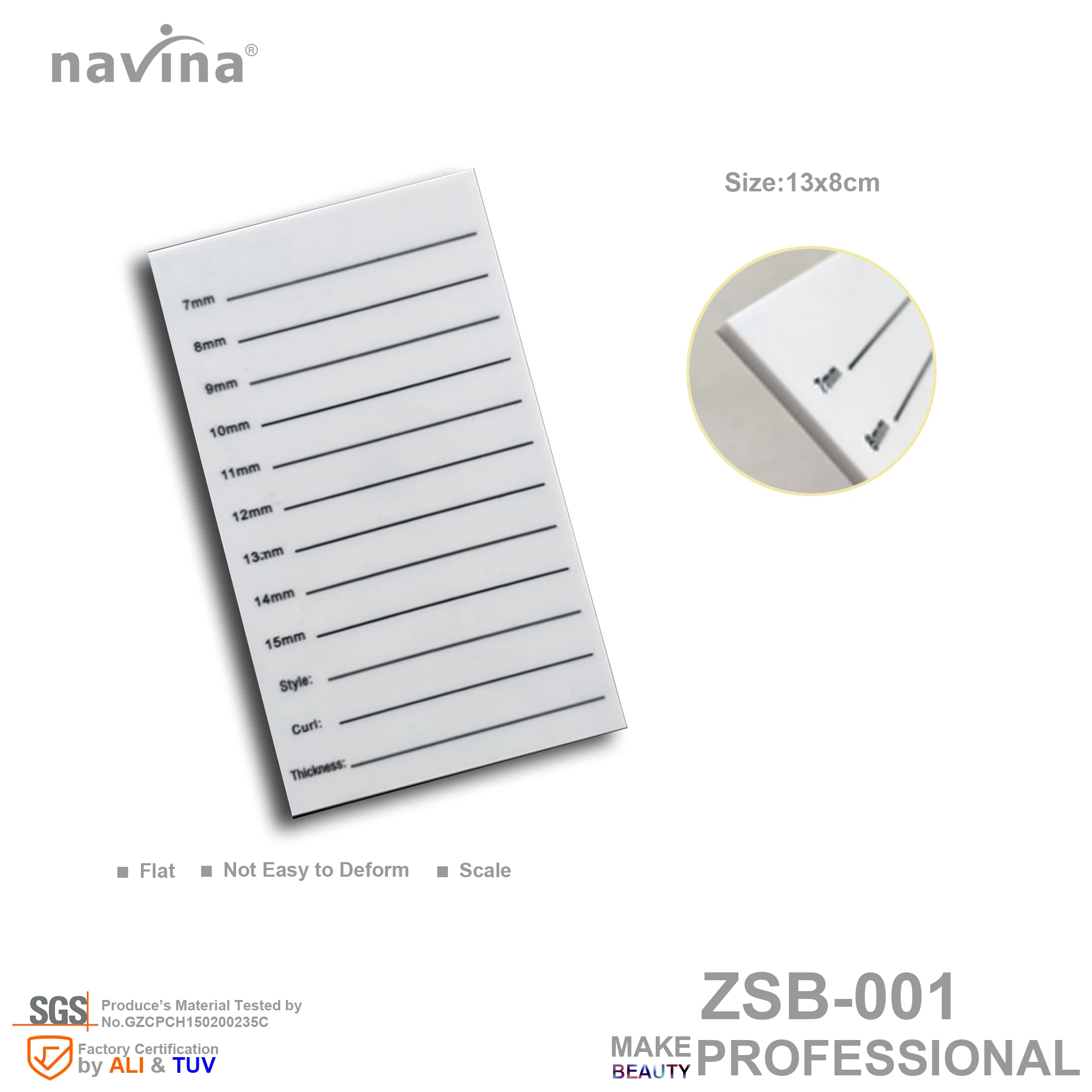 

Navina ZSB-001 ресницы, 10 шт./лот, плоские, весы, не легко деформируется
