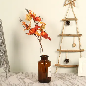 

Home DIY Simulation Artificial Maple Leaf Pumpkin Sunflower Pick Garland Accessories Autumn Harvest Thanksgiving Halloween Decor