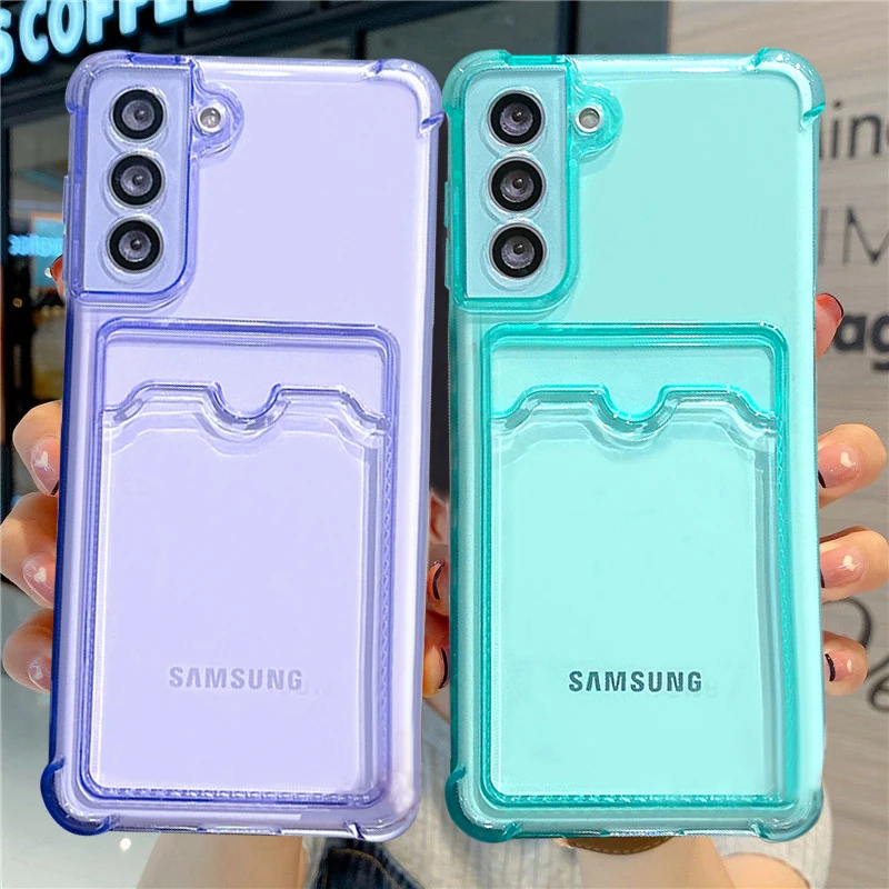 Kartentasche Portemonnaie Klarsichthülle für Samsung Galaxy A24 A14 A34 A54 A53 A23 A13 A33 A52 A72 S21 S22 S23 Ultra S10 Plus S20 FE Note 20_voghion.com