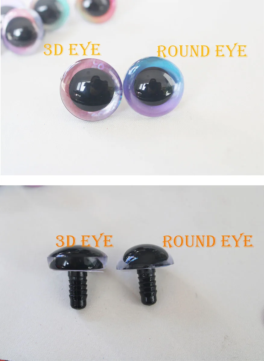 10PAIRS 9MM TO 35MM clear 3D snow glitter doll pupil toy eyes with back  washer size option no glitter fabric - AliExpress