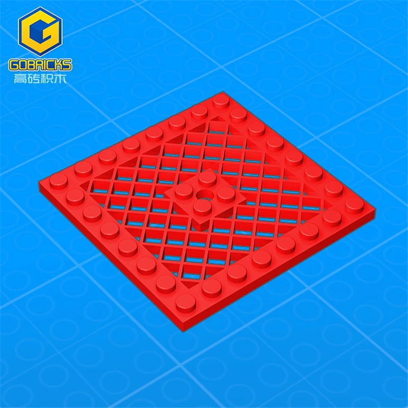 [Gobrick] GDS-1122 строительный блок (№ 4151) решетчатая пластина 8X8-8x8 специальная сетчатая