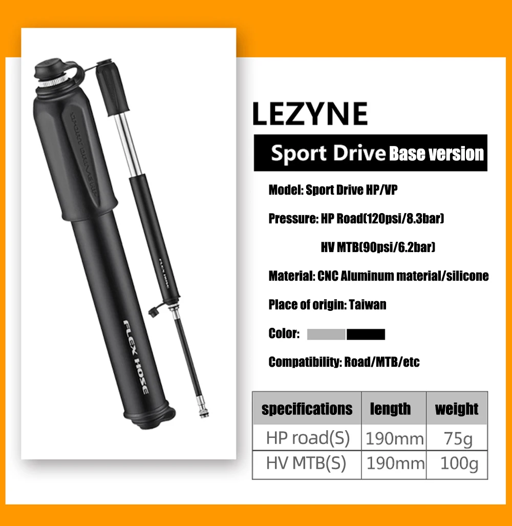 LEZYNE mini bike pump Ultra super light portable bicycle road mountain bike high pressure 120psi FV&AV