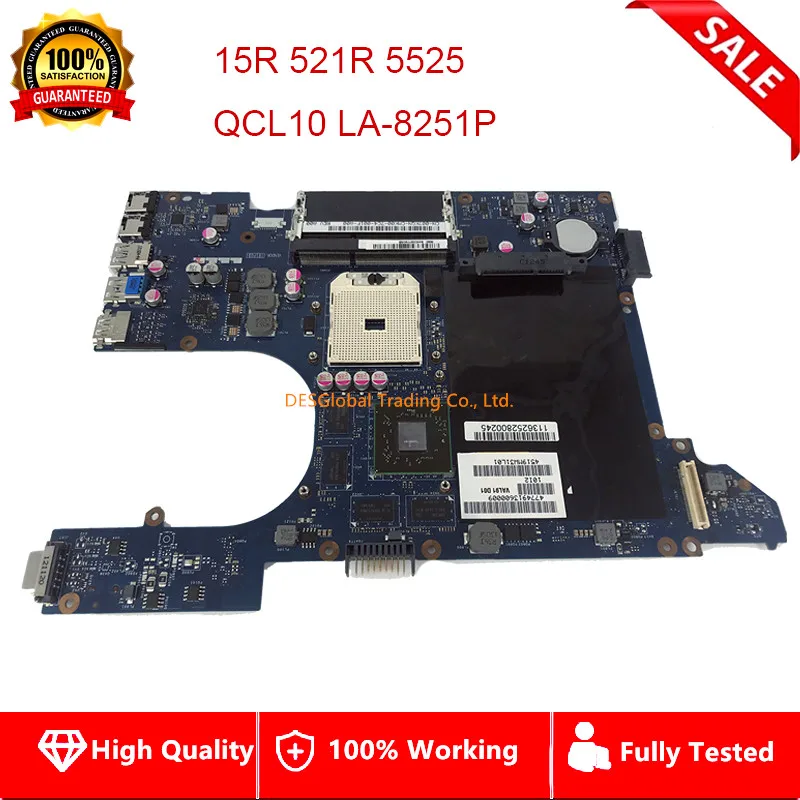 Seller  For Dell 15R 521R 5525 QCL10 LA-8251P Mainboard CN-007KGN 007KGN 07KGN Laptop Motherboard Fully Tes