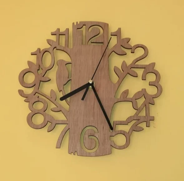 Полые деревянные настенные часы для украшения дерева, настенные часы для гостиной, дома, офиса, подарочные настенные часы