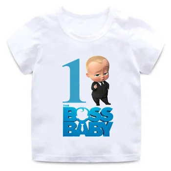 

2020 Summer Kids T-shirts Baby Boy Boss T Shirt Clothes Short Sleeve Birthday Boy Outfit 1st Party Funny Children Girl Tee Tops