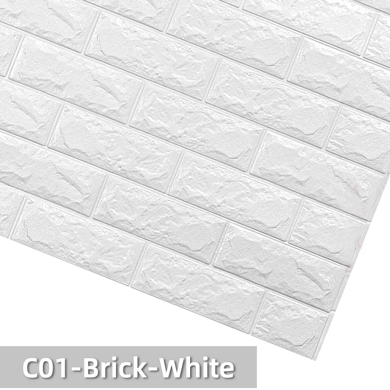 C01-Brick-White Kaguyahime 3D водонепроницаемые обои кирпич DIY самоклеющиеся наклейки s Декор домашний стикер для кухни для детской комнаты мраморные обои - Цвет: C01-Brick-White