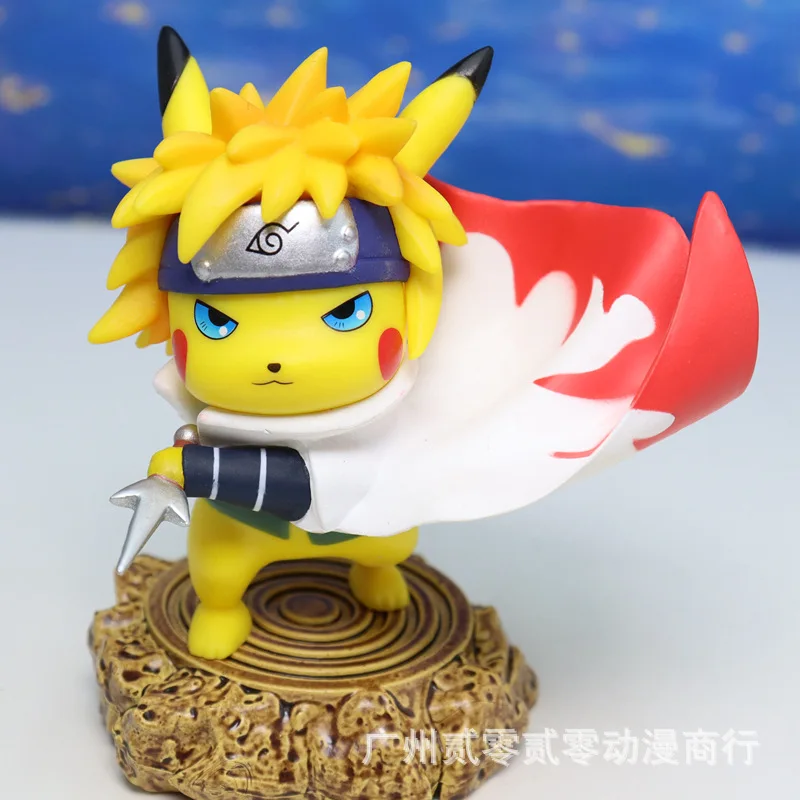 TAKARA TOMY Покемон Пикачу cos намикадзе Минато Наруто 10 см модель автомобиля украшение