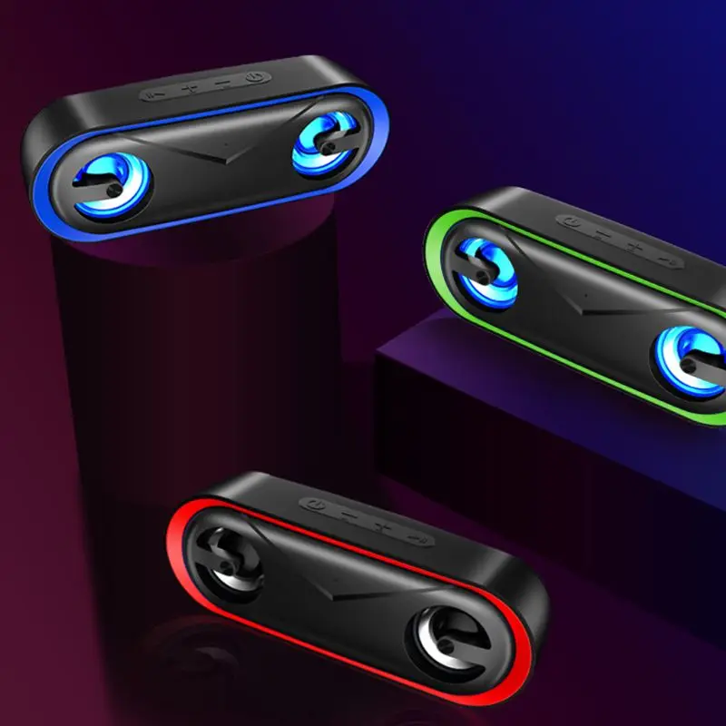 Bluetooth динамик беспроводной стерео Бас Hifi динамик Поддержка TF карта USB светодиодный светильник