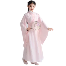 Традиционный костюм для китайских танцев; детская одежда в древнем стиле; чистая и Свежая Элегантная одежда Феи; детская одежда принцессы; Hanfu