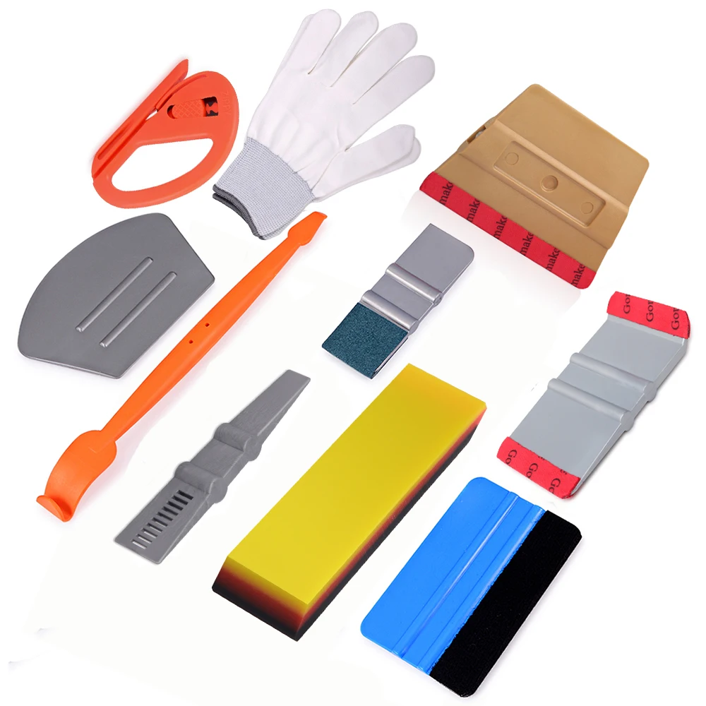 

EHDIS Carbon Fiber Vinyl Film Car Stickers Decals Magnetic Stick Squeegee Car Accessories Kit Car Wrap Vinyl Wrapping Tool Set