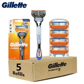 

Gillette Fusion 5 Razors Men Manual Shaver Razors Machine for Shaving Blades 5 Layer Blade with 5pcs Original Replacement Blade