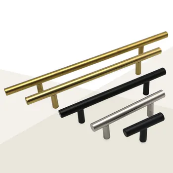

Modern Brushed Black Gold Straight Cupboard Handles Knobs Stainless Steel Brushed Black Gold Kitchen Door Handles Cabinet Pull