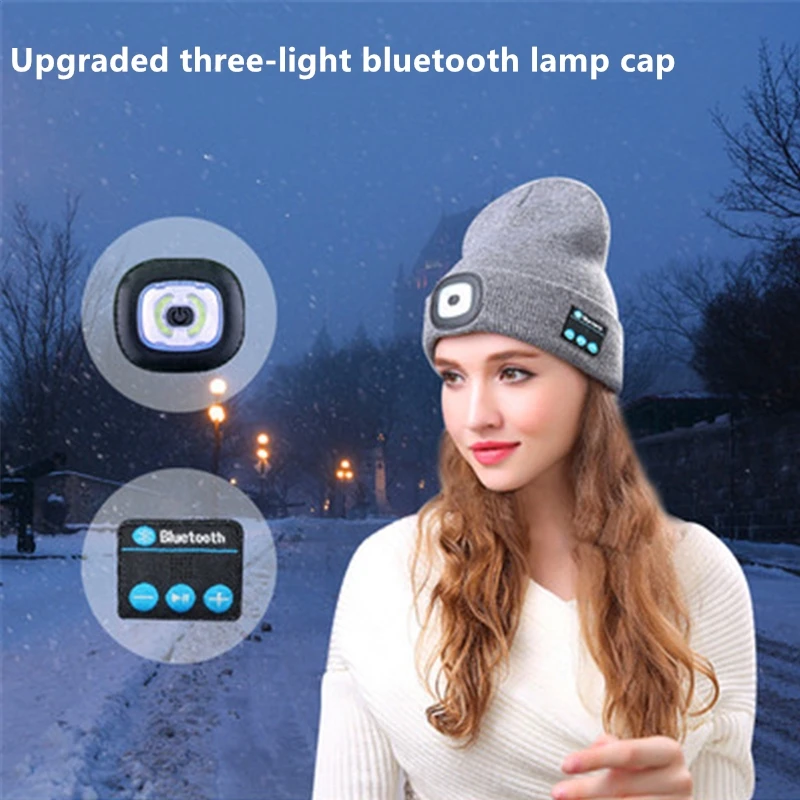 true religion skully hat Winter hat women music bluetooth LED knitted hat flashlight light outdoor sports hat men climbing camping warm beanie hat true religion skully hat