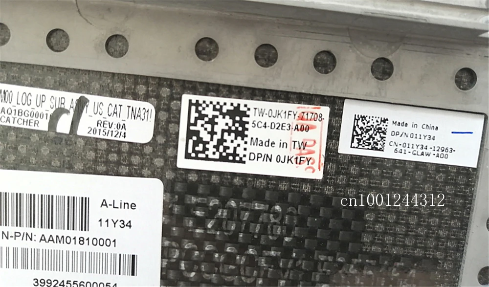 Для Dell XPS 15 9550 Precision 5510 M5510 США Упор для рук верхний чехол Клавиатура рамка Крышка 0JK1FY