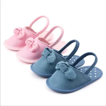 

2020 New Baby Slipper First Walkers Infants Girls Soft Crib Shoes Lovely Newborn Cotton Summer Shoes