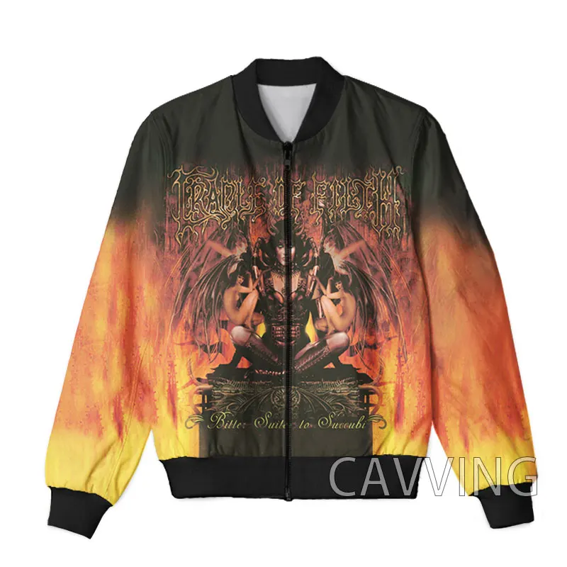 New Fashion Women/Men's  3D Print  Cradle of Filth   Zipper Bomber Jackets Men Overcoat Mens Coat Zip Up Jackets 5
