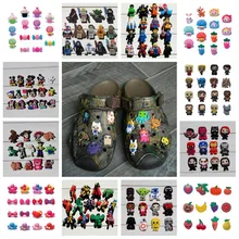 12-17 шт/партия, Мстители, Микки, Звездные войны, ПВХ, аксессуары для обуви, подходят для обуви, браслеты Croc jibz, обувь, украшения, лучшие подарки