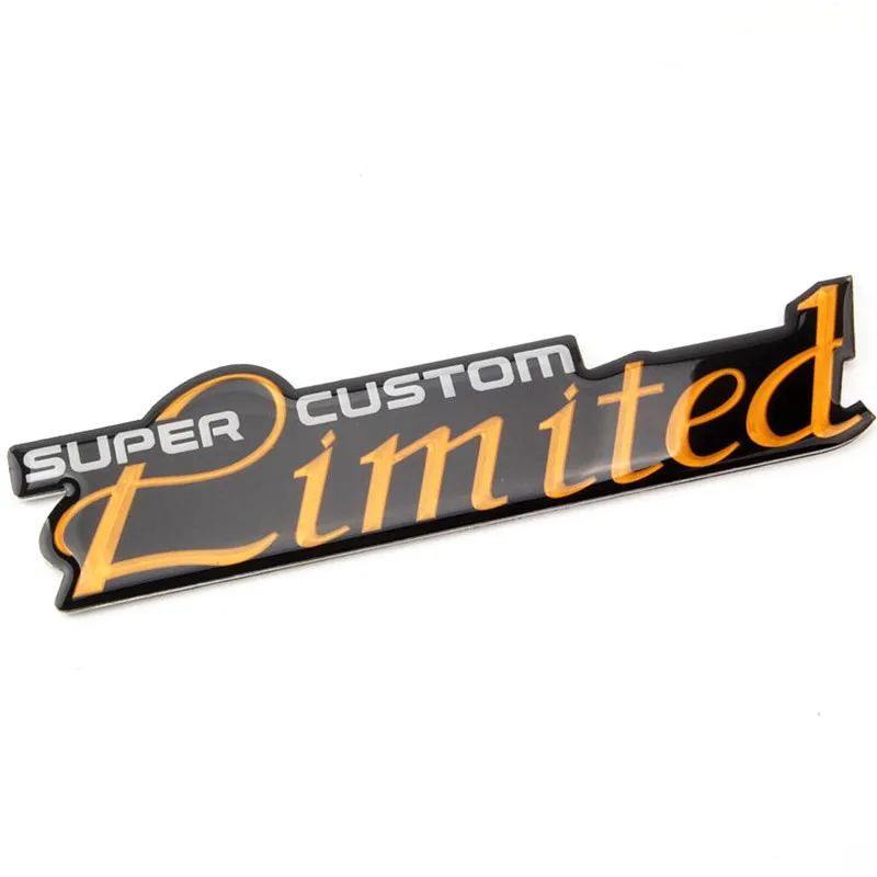 

1PC Super Custom LIMITED Modification Customized Car Sticker For Fender Side 3D Badge Emblem Decal Auto Accessories
