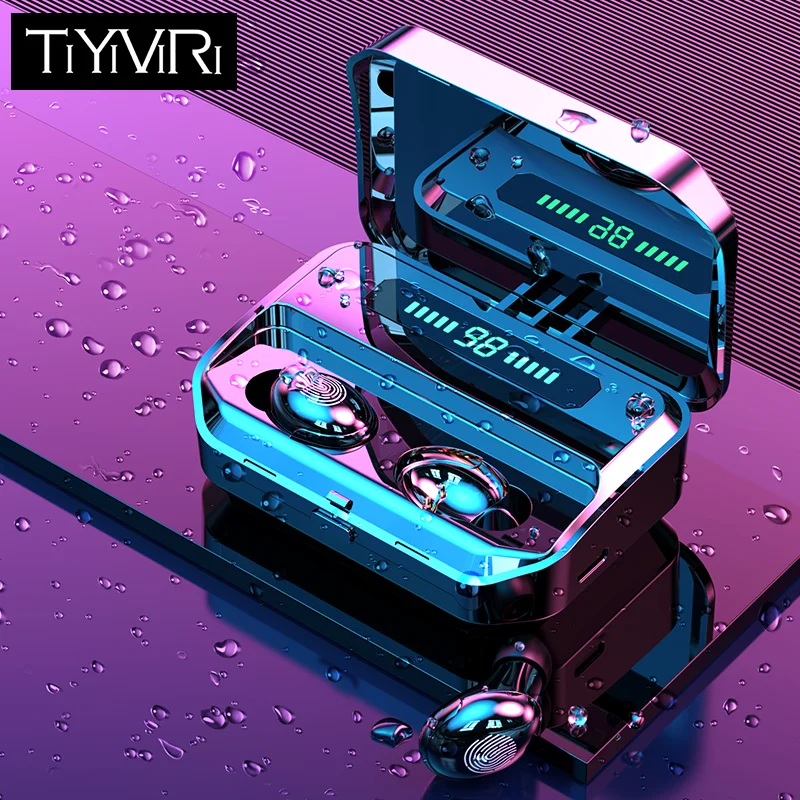 Bluetooth Беспроводной наушники светодиодный наушники-вкладыши TWS с сенсорным