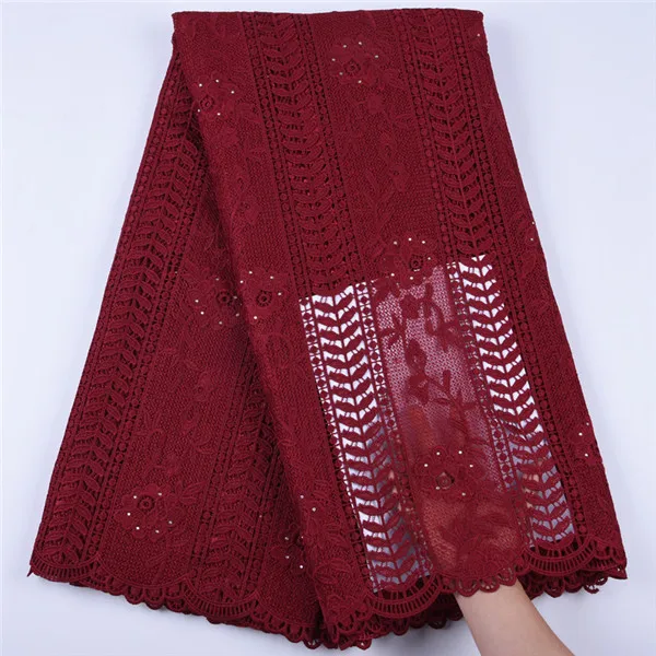 New Arrivals Guipure Lace Cord Lace African French Cord Lace Fabric With Stones Nigerian Cord Lace Fabric For Wedding DressA1694 - Цвет: As picture