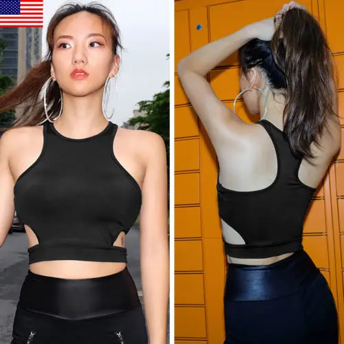 Горячая Для женщин вечерние Bandeau бесшовный Racerback Бюстгальтер сексуальный мягкий эластичный для занятий спортом Топ Танк-топы, кроп-Майки Клубная одежда