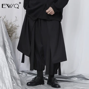 

EWQ / Fashion New Male's Cloth Niche Design Double-deck Loose Ankle-Length Pants 2020 Spring Irregular All-match Trousers 9Y258