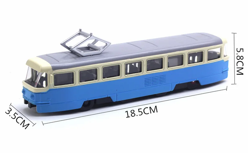 1/90 Игрушечная модель трамвая из сплава, звуковая и музыкальный светильник, игрушечный автобус метро, оригинальная посылка