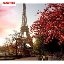 GATYZTORY 5D алмазная живопись полный квадрат DIY домашний декор мозаика Стразы Картина на холсте с логотипом на заказ настенная художественная башня