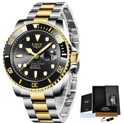 Luxury Men's Waterproof Quartz Watch - Elegant Sport Design (Rose gold black)