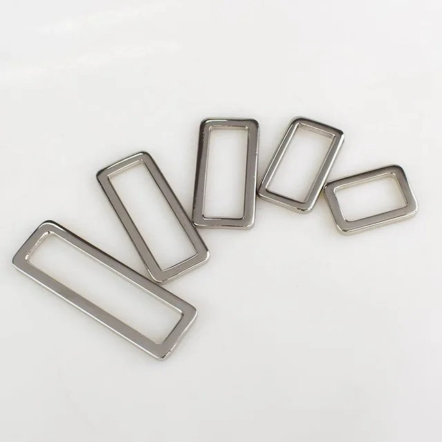 Silver Meetee 20 шт. металлические кольца пряжки регулируемый ремень лямки для рюкзака ремень обувь сумки ошейник застежка аксессуар для одежды сделай сам - Цвет: Silver