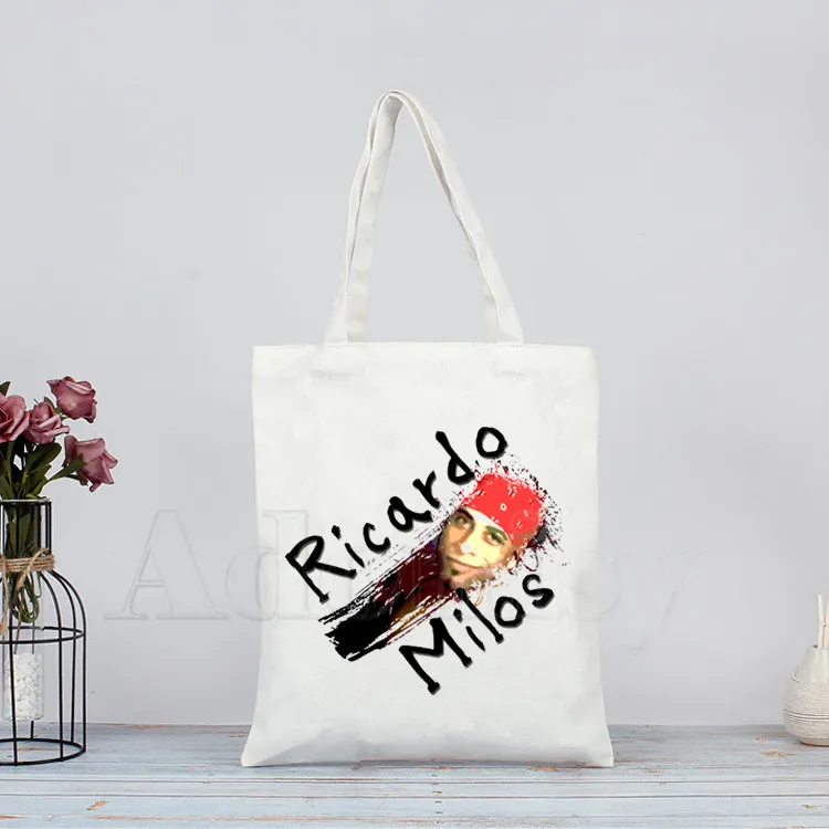

Ricardo Milos Ladies Handbags Cloth Canvas Tote Bag Shopping Travel Women Eco Reusable Shoulder Shopper Bags Bolsas De Tela