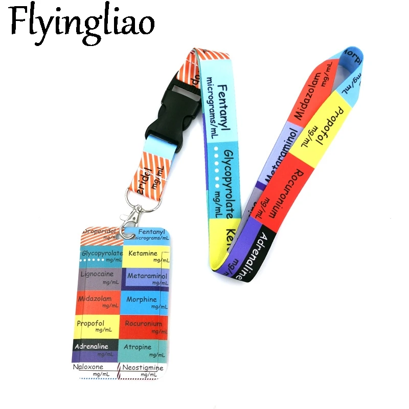 Cordón médico para tarjetas de crédito, titular de la identificación, bolso de viaje para estudiante y mujer, insignia, llavero de coche, accesorios de regalo